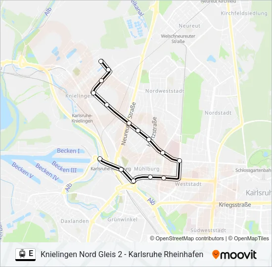 E Light Rail Line Map