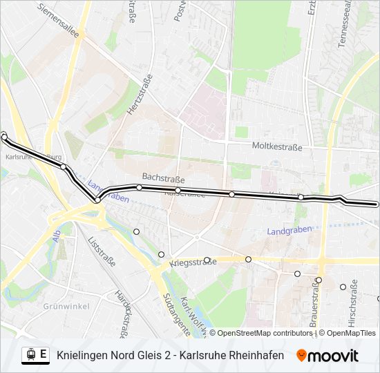 e Route: Fahrpläne, Haltestellen & Karten - Karlsruhe Rheinhafen ...