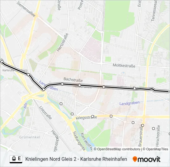 E Light Rail Line Map