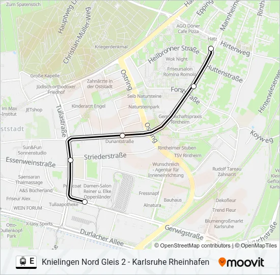 E Light Rail Line Map