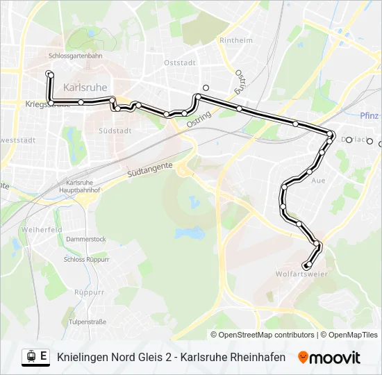 E Light Rail Line Map