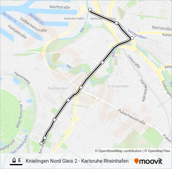 E Light Rail Line Map