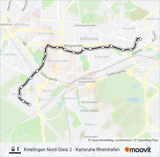 E Light Rail Line Map