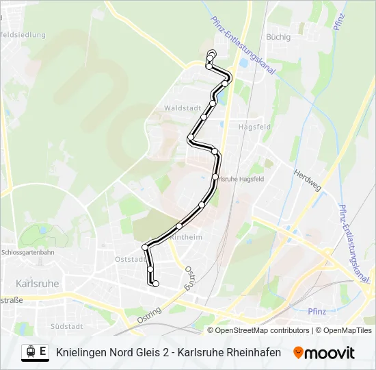 E Light Rail Line Map
