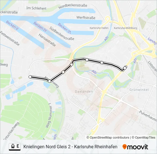 E Light Rail Line Map
