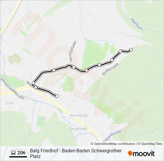 206 Bus Line Map