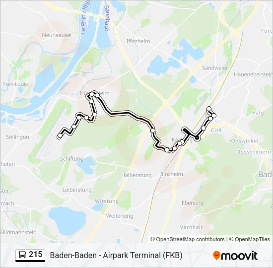 215 Bus Line Map