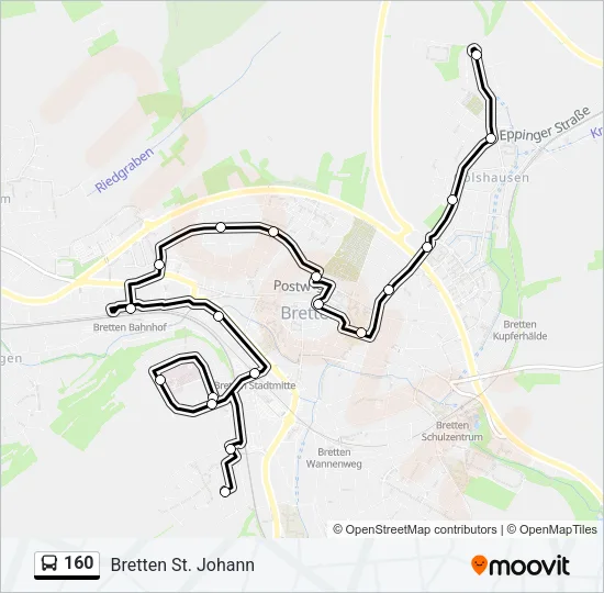 160 Bus Line Map