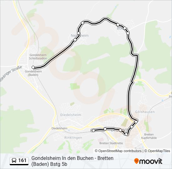 161 Bus Line Map