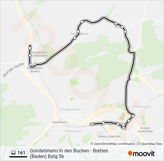 161 Bus Line Map