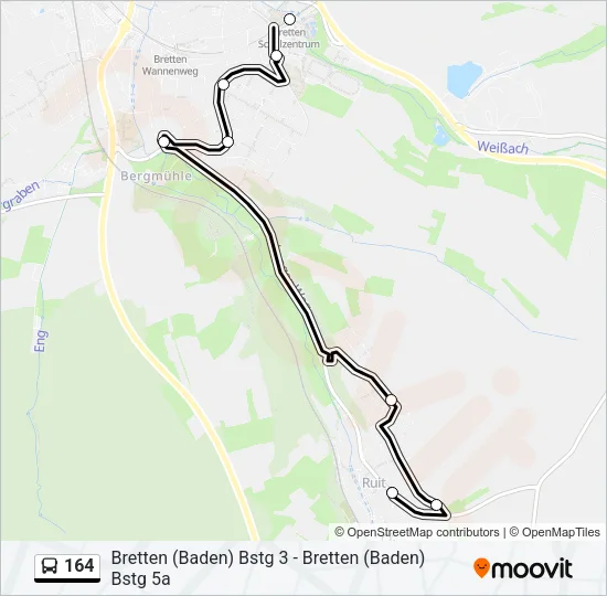 164 Bus Line Map