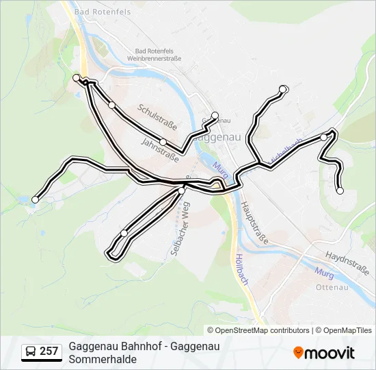 257 Bus Line Map