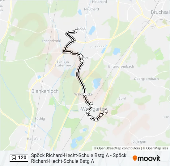 120 Bus Line Map
