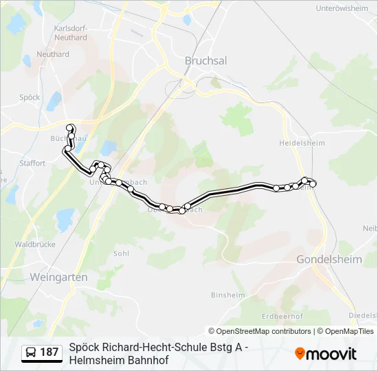 187 Bus Line Map