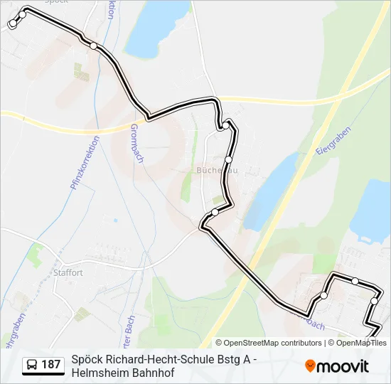 187 Bus Line Map
