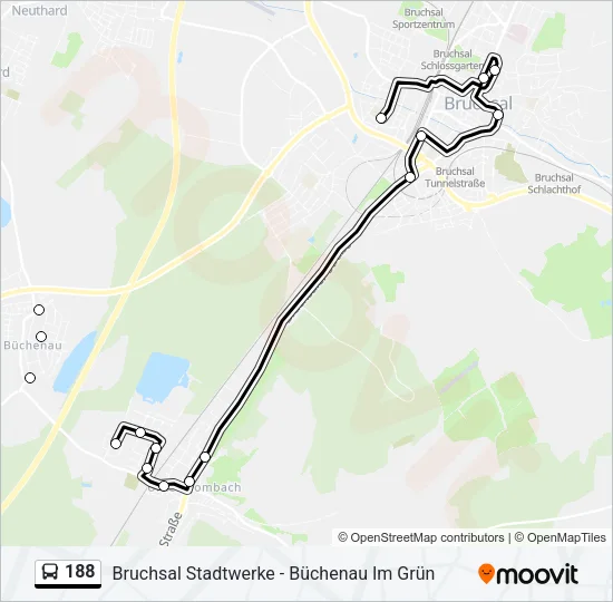 188 Bus Line Map