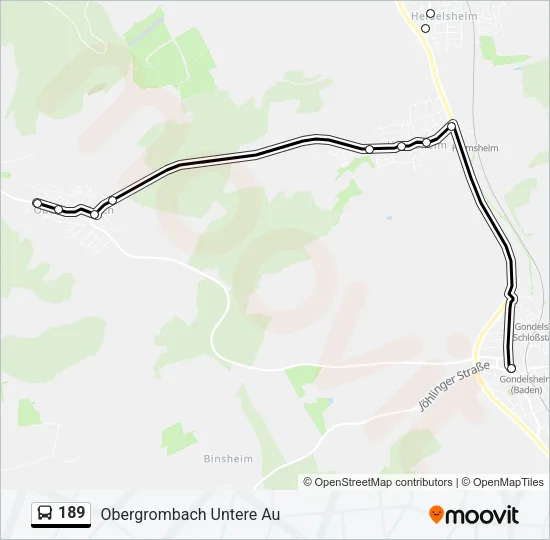 189 Bus Line Map
