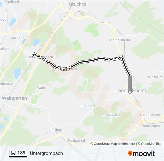 189 Bus Line Map
