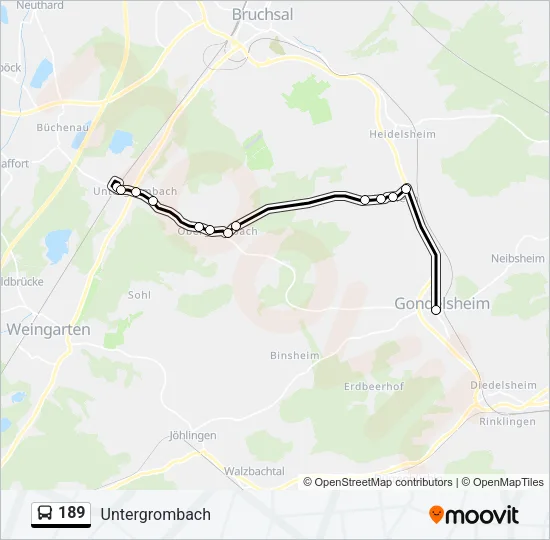 189 Bus Line Map