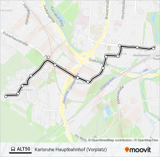 ALT50 Bus Line Map