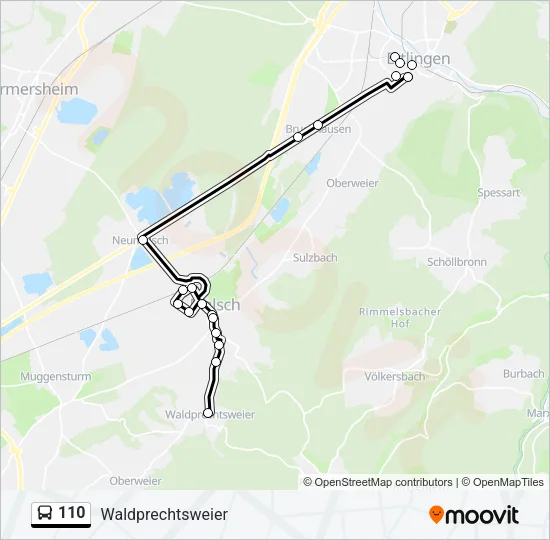 110 Bus Line Map