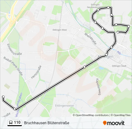 110 Bus Line Map