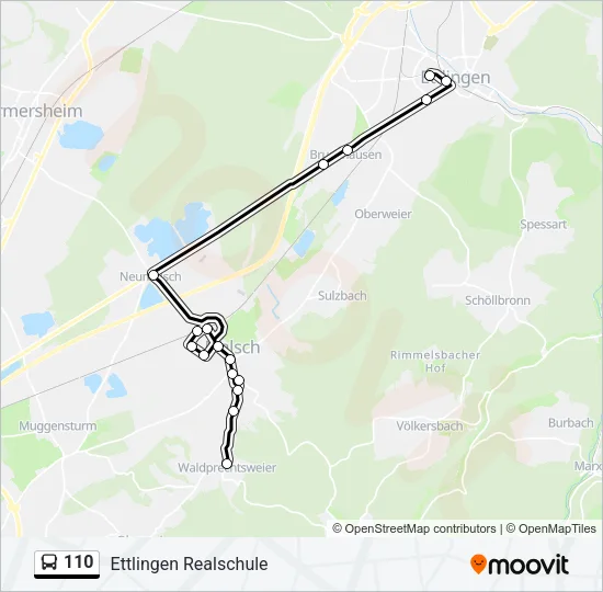 110 Bus Line Map