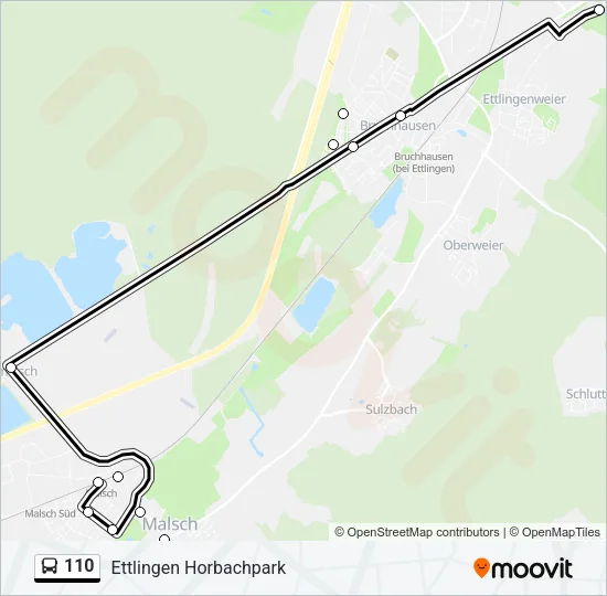 110 Bus Line Map