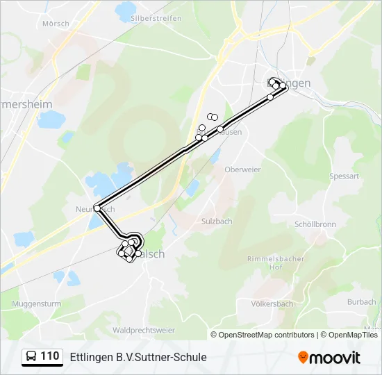 110 Bus Line Map