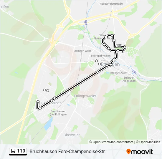 110 Bus Line Map