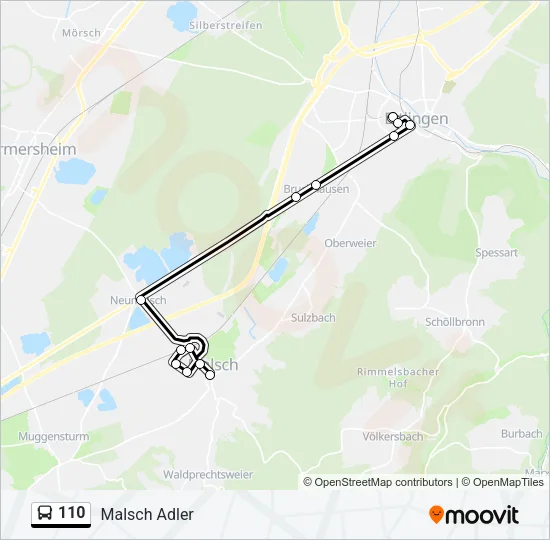 110 Bus Line Map