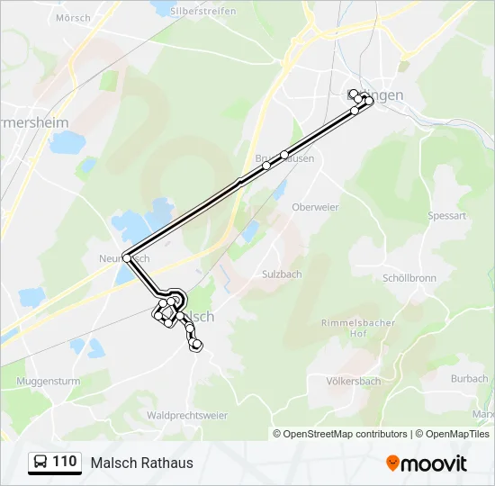 110 Bus Line Map