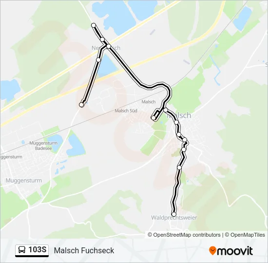 103S Bus Line Map
