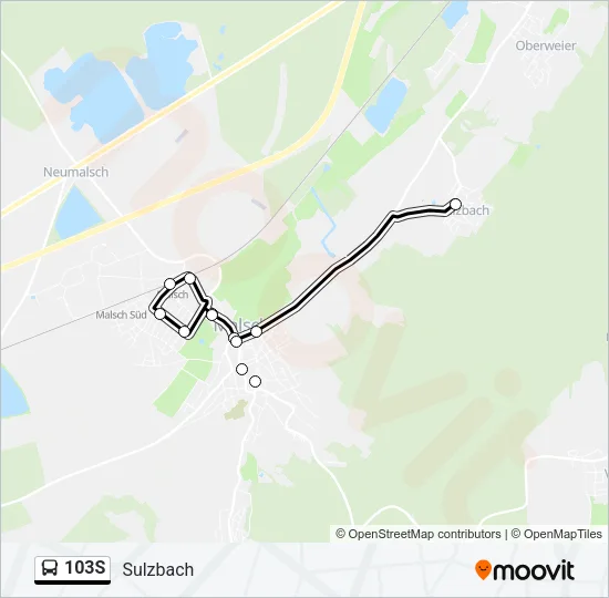 103S Bus Line Map