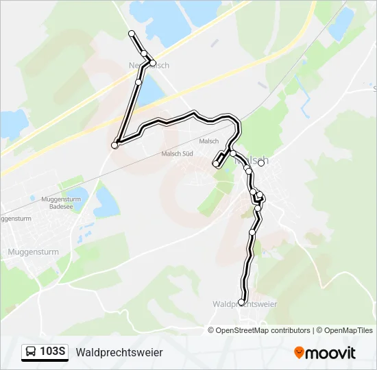 103S Bus Line Map