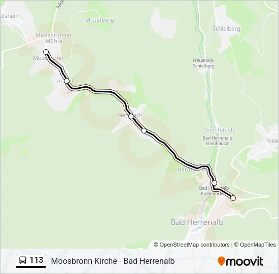 113 Bus Line Map
