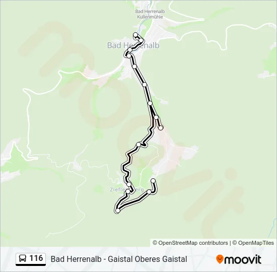 116 Bus Line Map