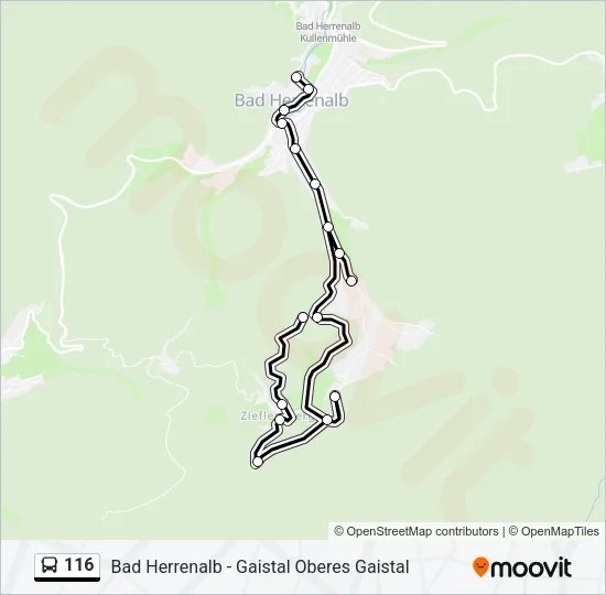116 Bus Line Map
