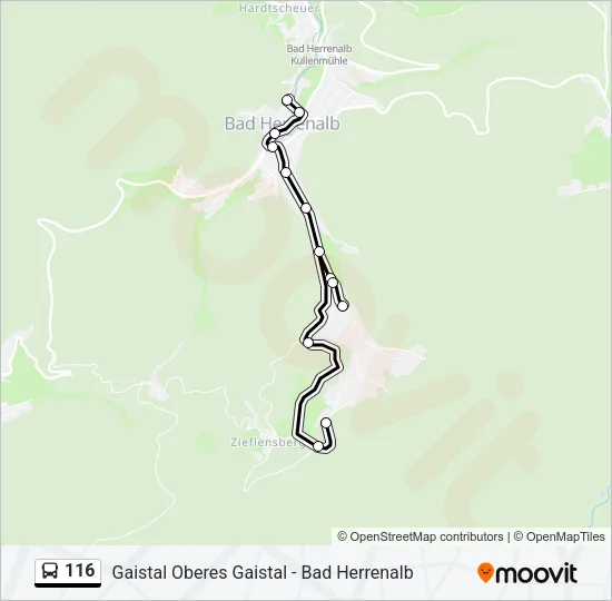 116 Bus Line Map
