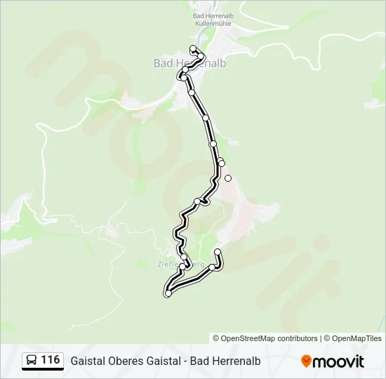 116 Bus Line Map