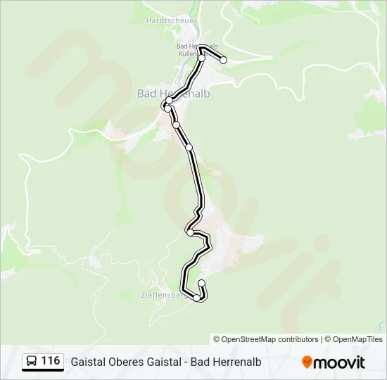 116 Bus Line Map