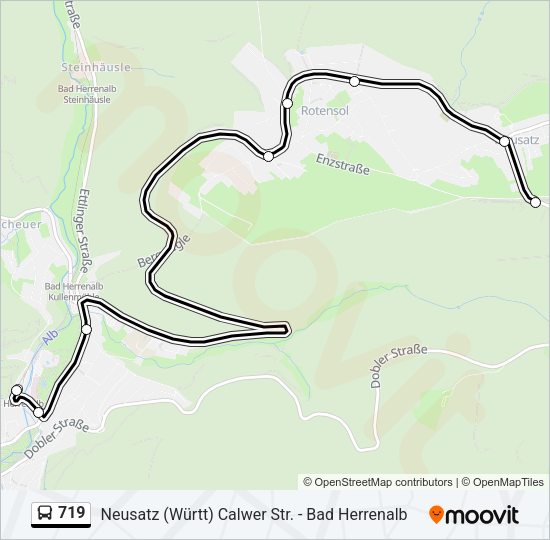 719 Bus Line Map