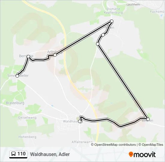 110 Bus Line Map