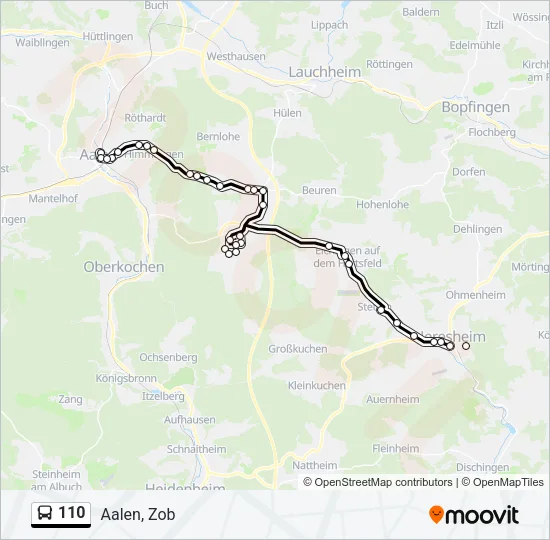 110 Bus Line Map