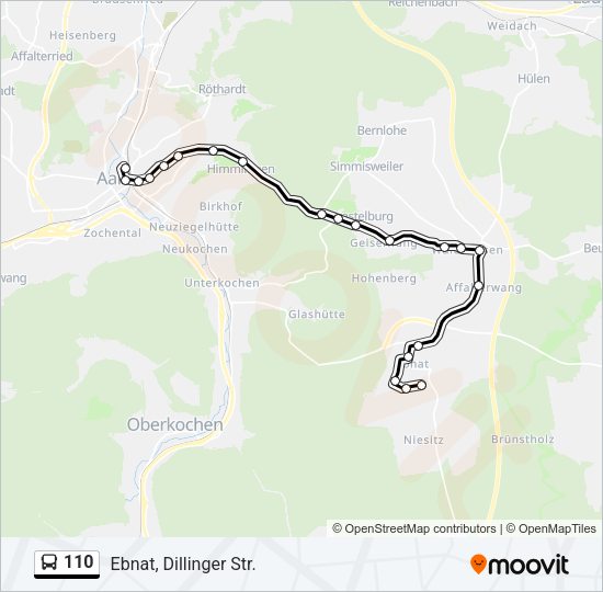 110 Route: Schedules, Stops & Maps - Ebnat, Dillinger Str. (Updated)