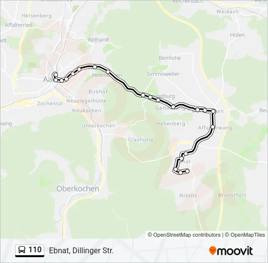 110 Bus Line Map