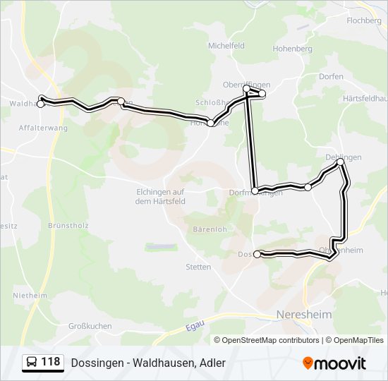 118 Bus Line Map