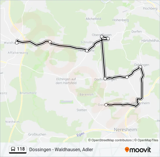 118 Bus Line Map