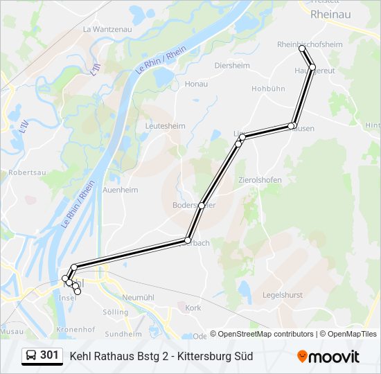 301 Bus Line Map
