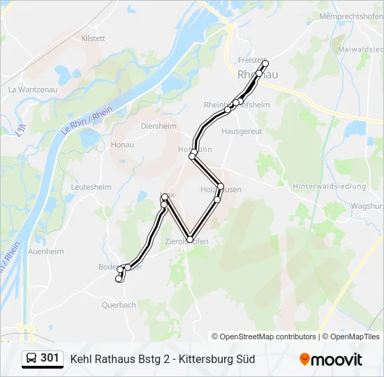 301 Bus Line Map